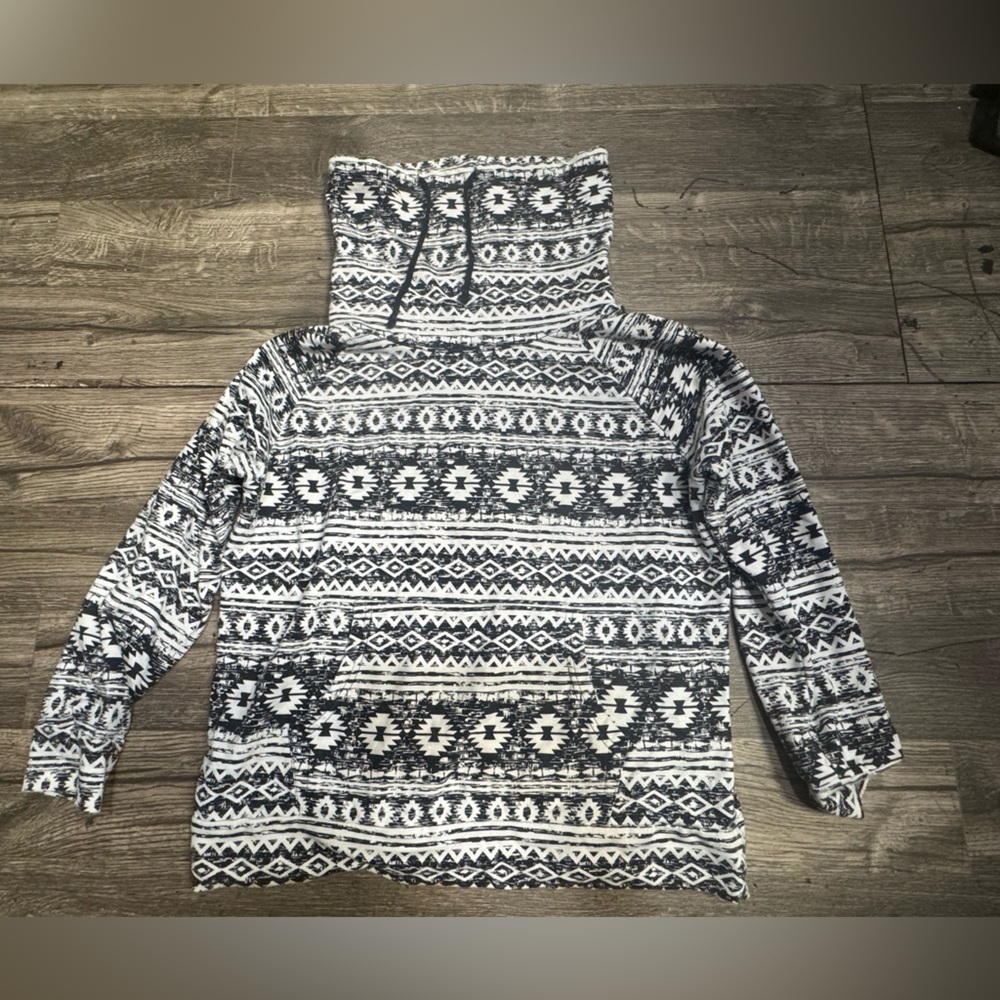 Allison Brittney Black and White Patterned Sweater